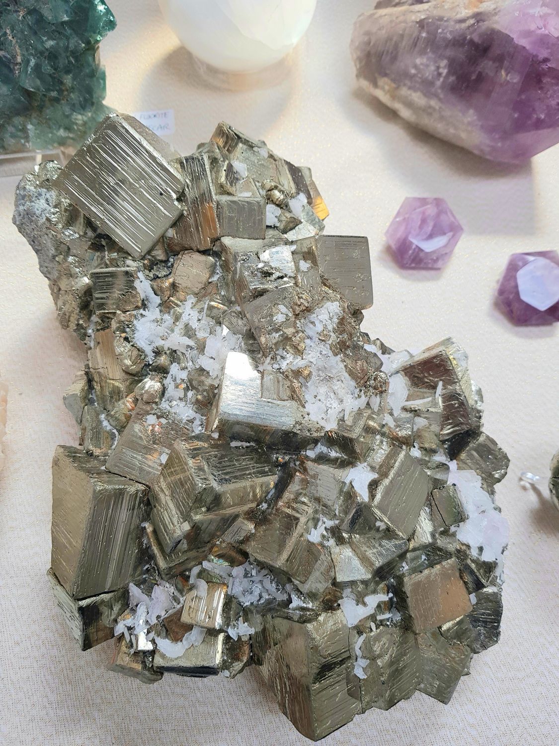 Extra Large Top Grade Iron Pyrite Crystal