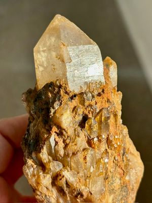 Large Kundalini Citrine Point Cluster