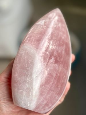 Large Rose Quartz Flame