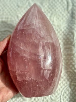 Large Rose Quartz Flame