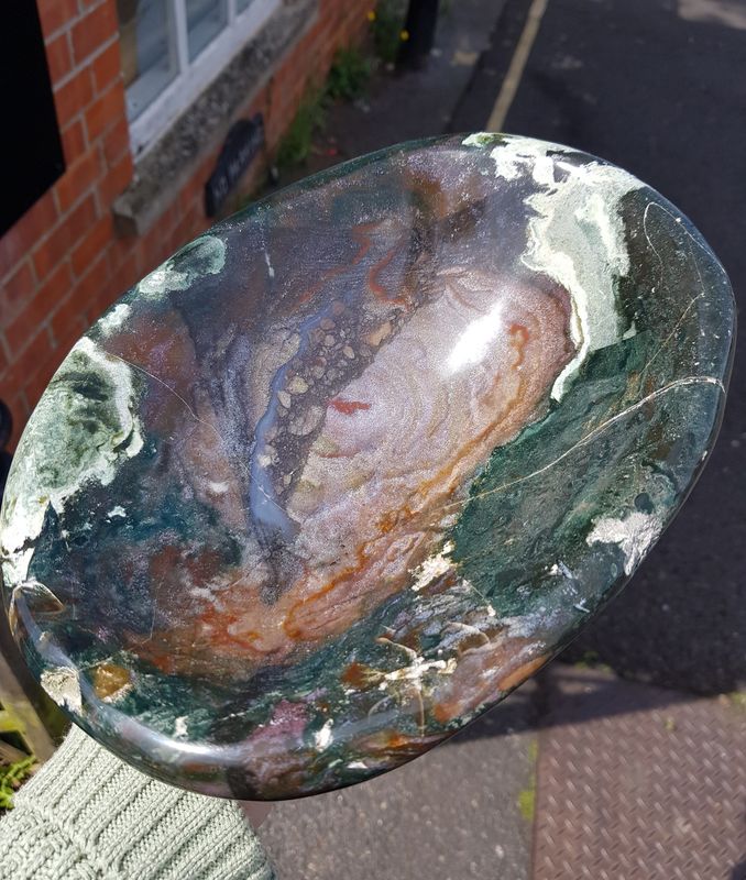 Large Fancy Jasper Crystal Bowl