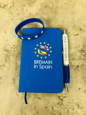 Bremain branded Notebook, Pen and EU stars Wristband