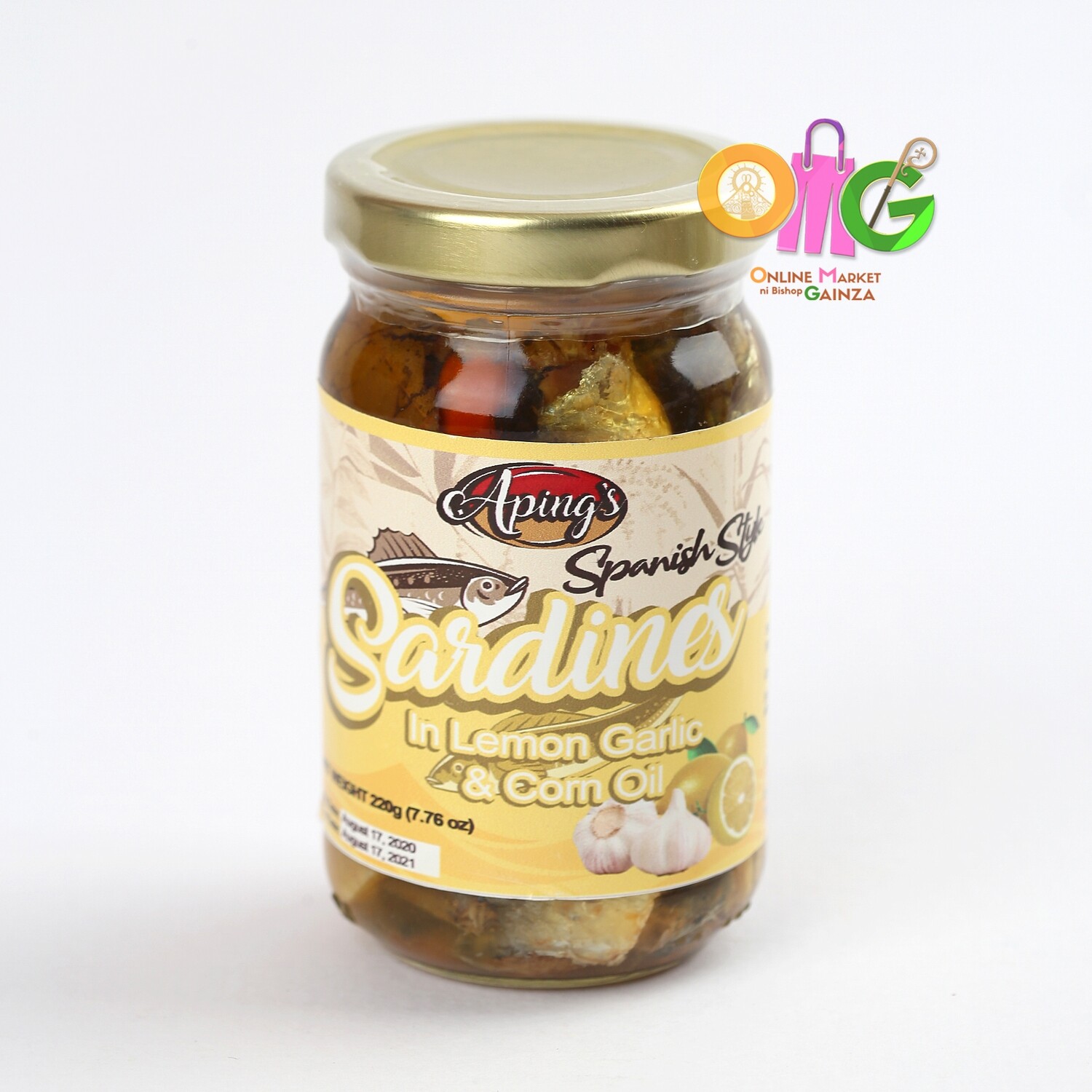 Aping's - Spanish Style Sardines in Lemon Garlic & Corn Oil