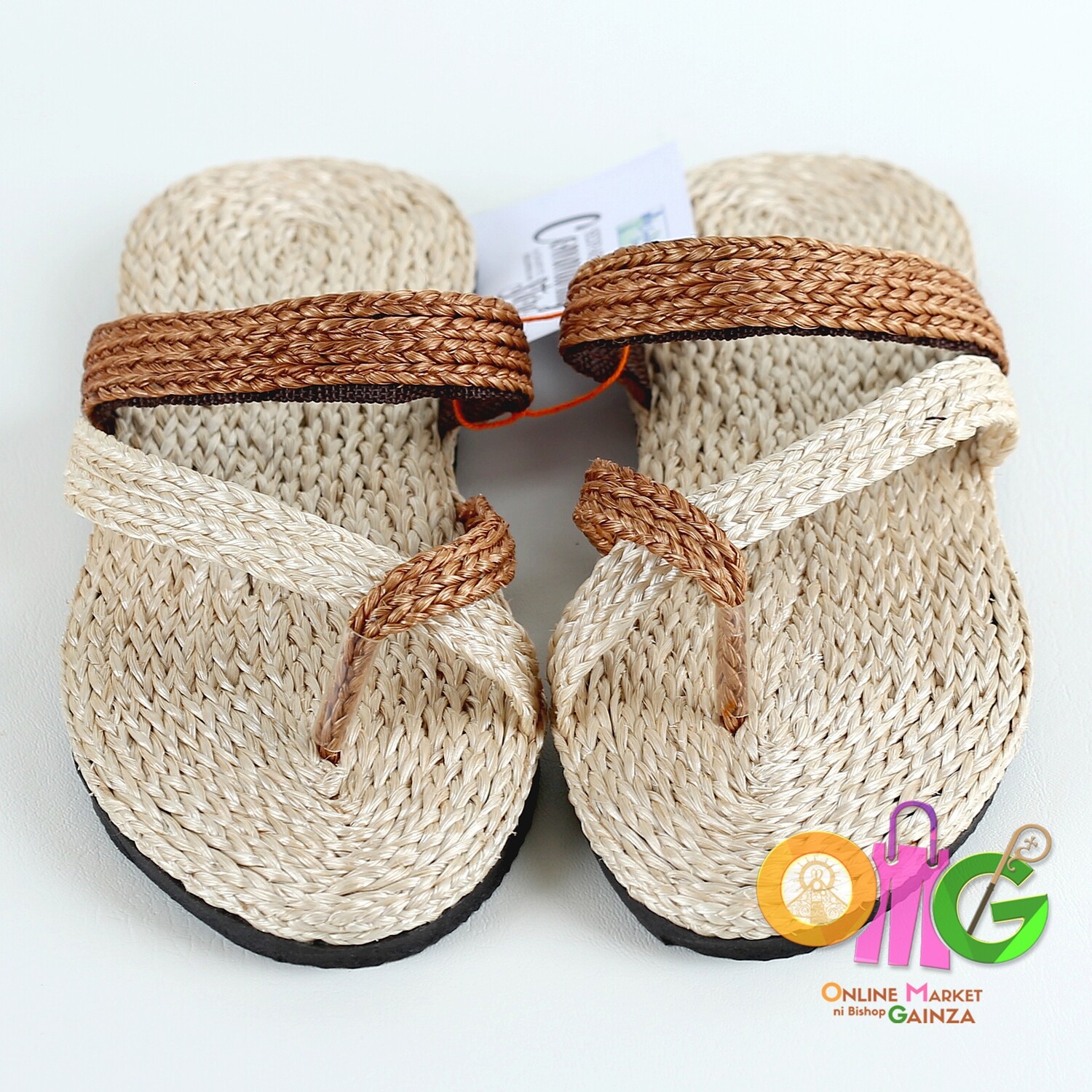 SEDP MPC - Abaca Sandals with Dark Brown Accent