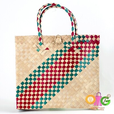 Tita Irein Buri Crafts - Rectangular Basket Bag