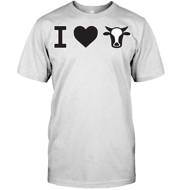 I love cows T Shirt Unisex Short Sleeve Classic Tee
