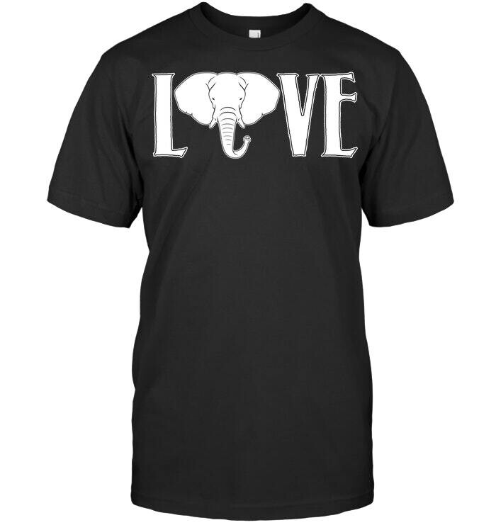 Love Elephant T Shirt Unisex Short Sleeve Classic Tee