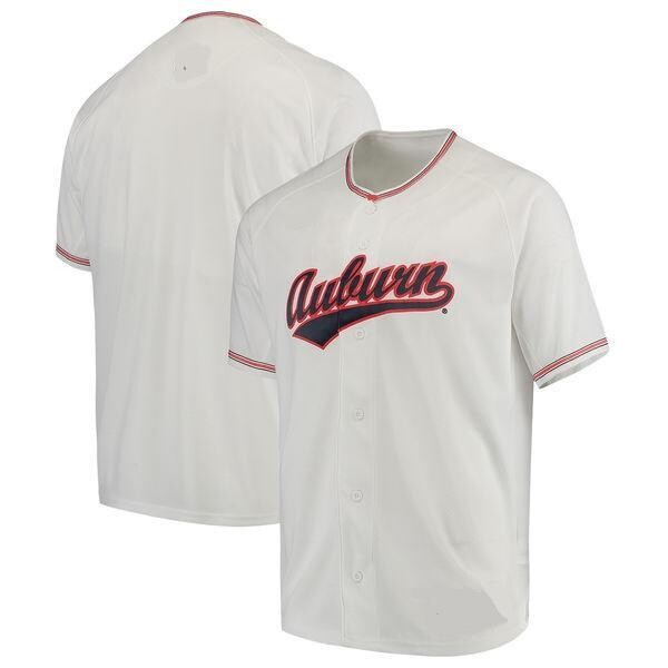 Auburn Tigers Custom Name and Number College Baseball Jersey White