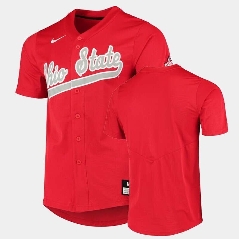 Custom Name Number Ohio State Buckeyes Red College Baseball Jersey
