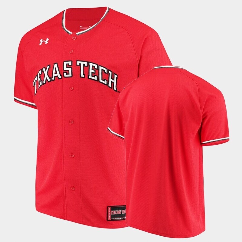 Custom Name Number Texas Tech Red Raiders Red College Baseball Jersey