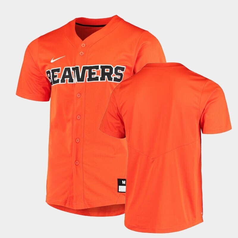 Custom Name Number Oregon State Beavers Orange Baseball Elite Jersey