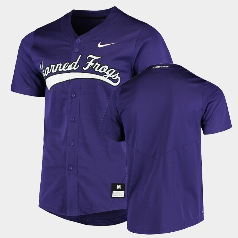Custom Name Number Tcu Horned Frogs Purple College Baseball Jersey
