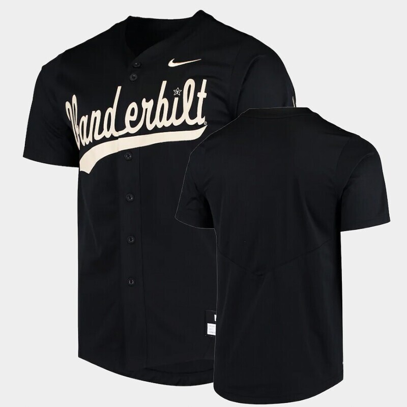 Custom Name Number Vanderbilt Commodores Black NCAA Baseball Jersey