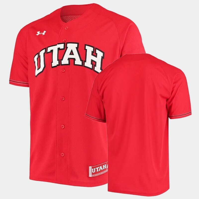 Custom Name Number Utah Utes Red College Baseball Replica Jersey