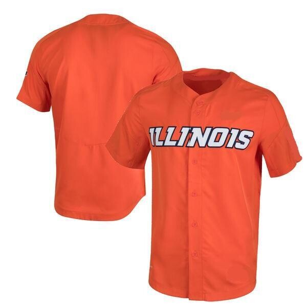 Illinois Fighting Illini Custom Name Number College Baseball Jersey