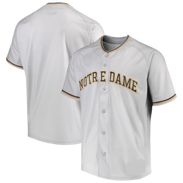 Notre Dame Fighting Irish Custom Name Number Baseball Jersey White