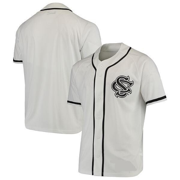 South Carolina Gamecocks Custom Name and Number Baseball Jersey White