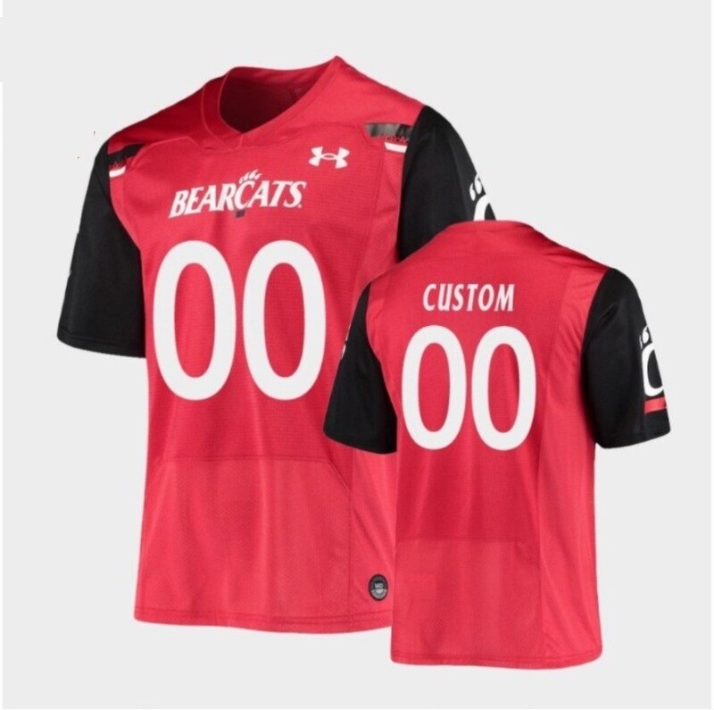 Cincinnati Bearcats Custom Name and Number Red Under Armour Replica Football Jersey