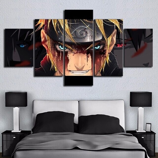 Naruto Anime - 5 Panel Canvas Print Wall Art Set