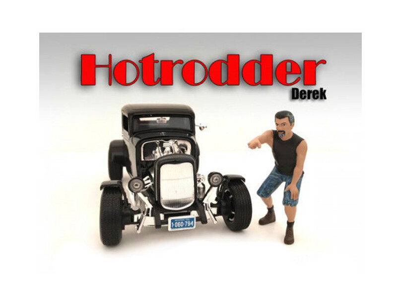 \"Hotrodders\" Derek Figure For 1_24 Scale Models by American Diorama