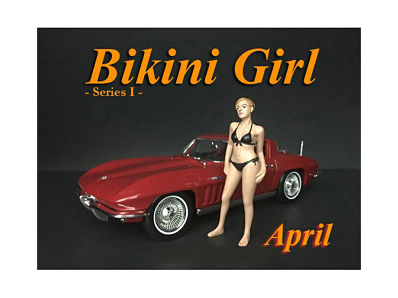 April Bikini Calendar Girl Figurine for 1/18 Scale Models by American Diorama