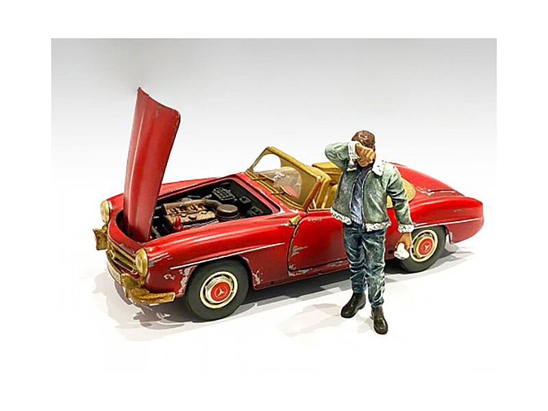 Auto Mechanic Sweating Joe Figurine for 1/18 Scale Models by American Diorama