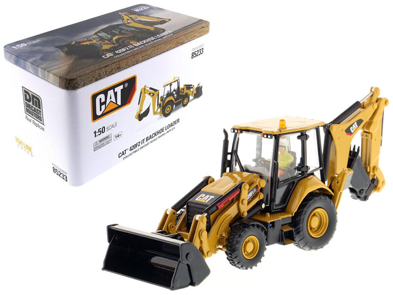 CAT Caterpillar 420F2 IT Backhoe Loader with Operator \"High Line Series\" 1/50 Diecast Model by Diecast Masters