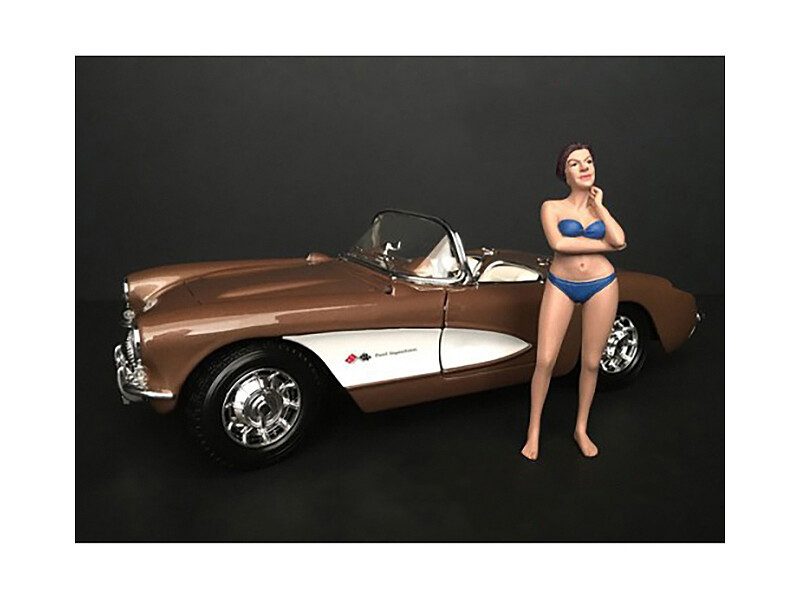December Bikini Calendar Girl Figurine for 1/24 Scale Models by American Diorama