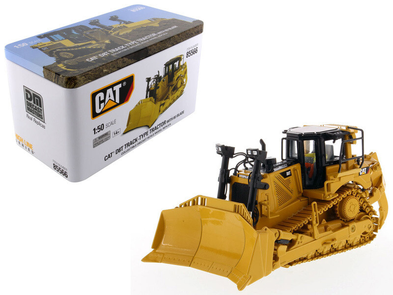 CAT Caterpillar D8T Track Type Tractor Dozer with 8U Blade and Operator \"High Line Series\" 1/50 Diecast Model by Diecast Masters