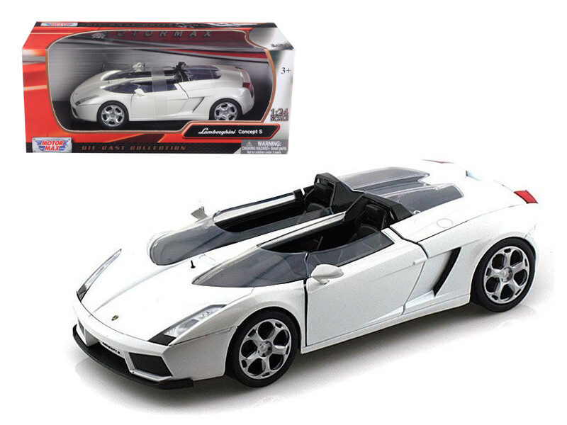 Lamborghini Concept S White 1/24 Diecast Car Model by Motormax