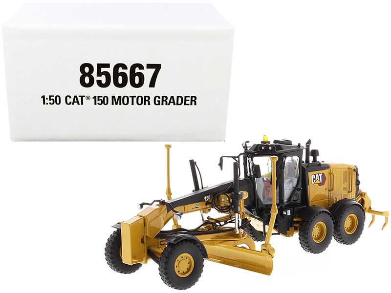CAT Caterpillar 150 Motor Grader with Operator \"High Line Series\" 1/50 Diecast Model by Diecast Masters
