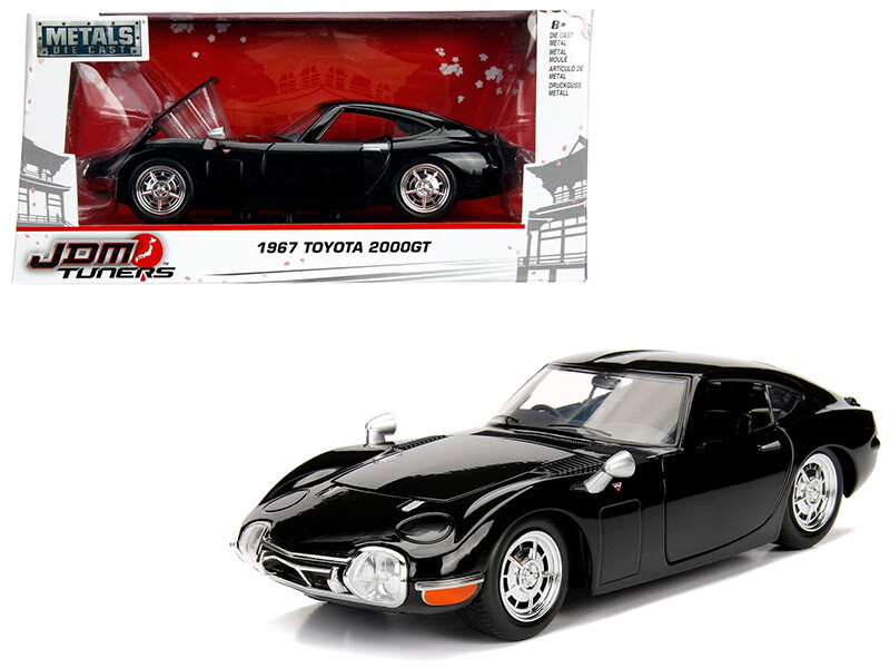 1967 Toyota 2000GT Coupe Black \"JDM Tuners\" 1/24 Diecast Model Car by Jada
