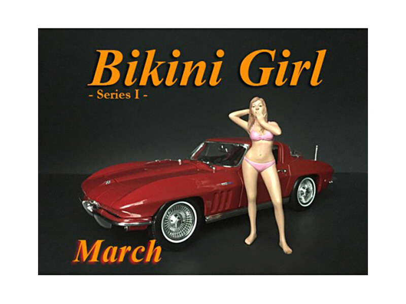March Bikini Calendar Girl Figure for 1/18 Scale Models by American Diorama