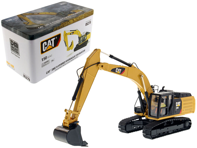 CAT Caterpillar 336E H Hybrid Hydraulic Excavator with Operator \"High Line Series\" 1/50 Diecast Model by Diecast Masters