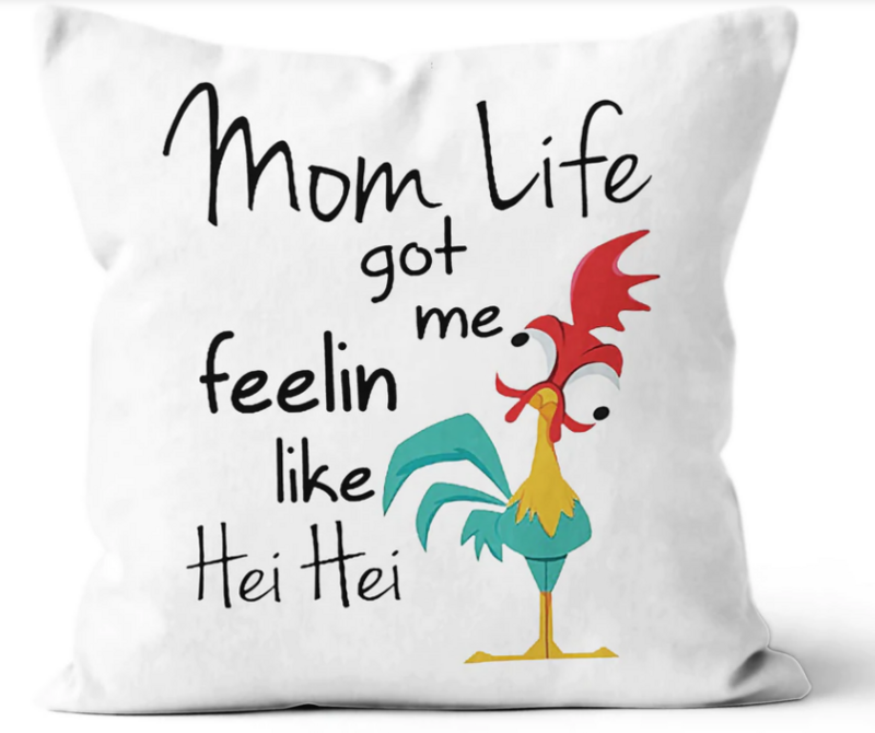 Mom Life Linen Pillow