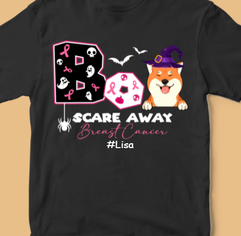 Boo! Scare Away Cancer Breast Cancer Awareness Personalized Shirt