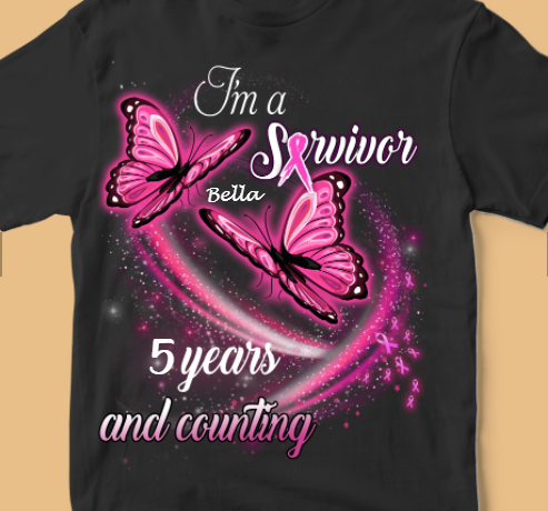 I Am A Survivor For Years And Counting Breast Cancer Awareness Personalized Shirt