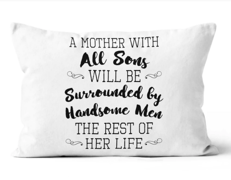 A Mother With All Sons Linen Pillow