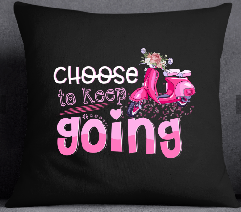 Choose To Keep Going Breast Cancer Awareness Personalized Pillow