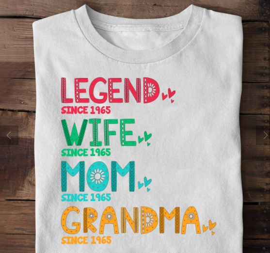 Legend Wife Mom Grandma Pattern Personalized Shirt