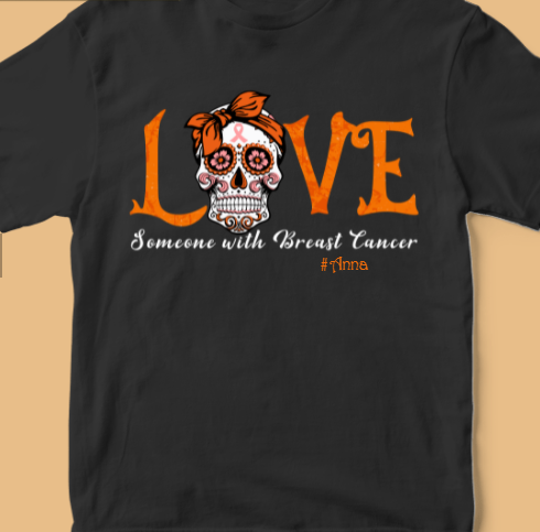 Love Someone With Breast Cancer Awareness Halloween Personalized Shirt