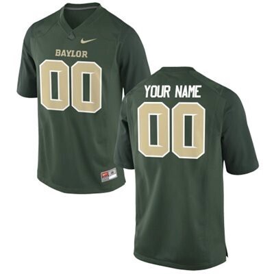 Baylor Bears Custom Name and Number Football Jersey Green