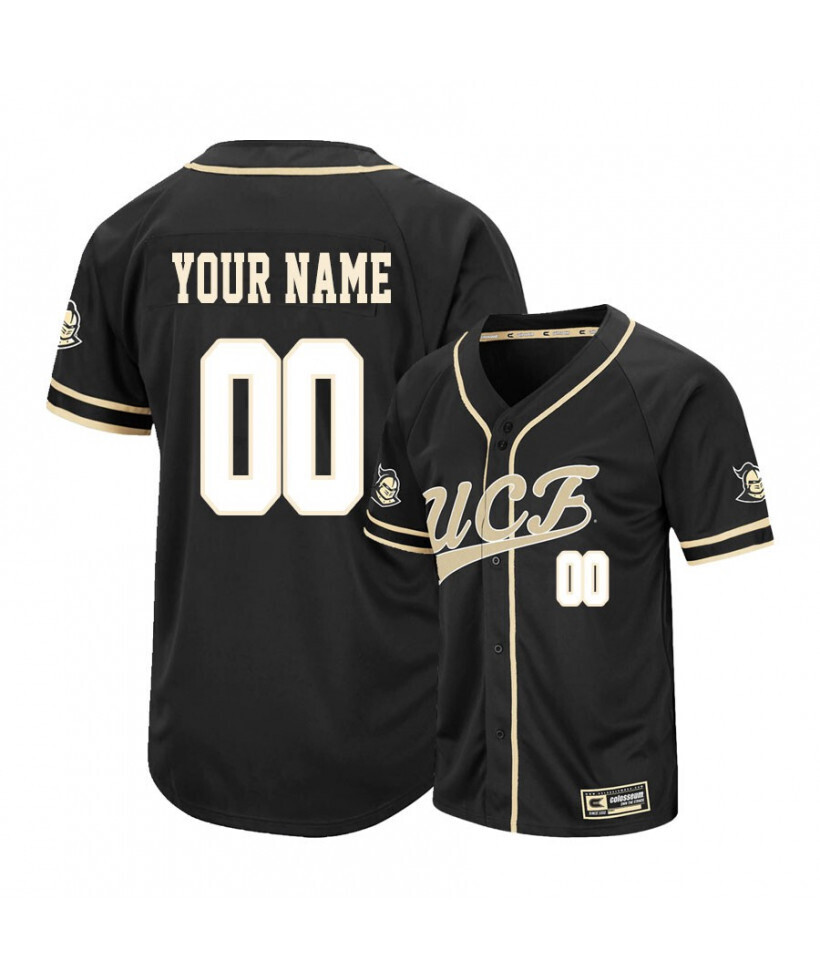 UCF Knights Black Custom Name and Number College Baseball Jersey