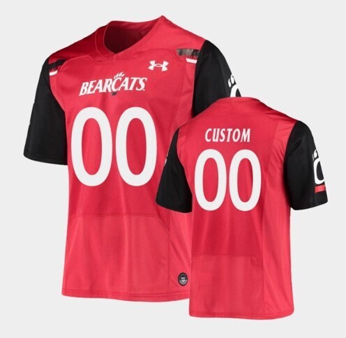Cincinnati Bearcats Custom Name and Number Red Under Armour Replica Football Jersey