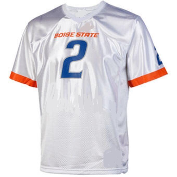 Boise State Broncos Name and Number NCAA College Football Jersey White