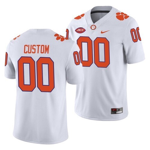 Clemson Tigers Customize Legend Stitched College NCAA Football Jersey White