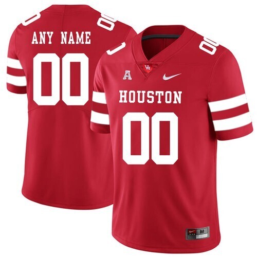 Houston Cougars Custom Jersey Red College Football