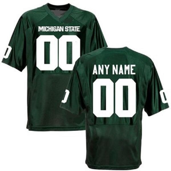 Michigan State Spartans Custom Name and Number Football Jersey Style 3