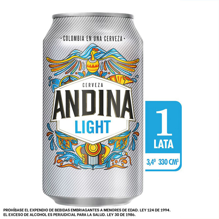 CERVEZA ANDINA LIGHT LATA 330 ML