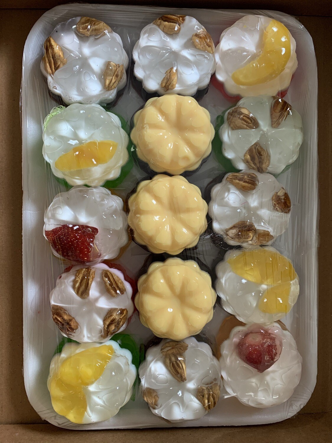 Charola con 15 gelatinas